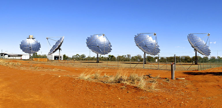 Solar farm in Windorah, Queensland, Australia